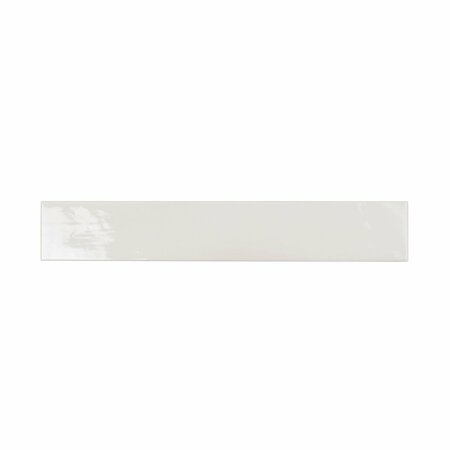 APOLLO TILE Silken 2.56 in. x 15.75 in. Glossy White Ceramic Subway Wall and Floor Tile 10.76 sqft/case, 38PK CRE88WHT2616
